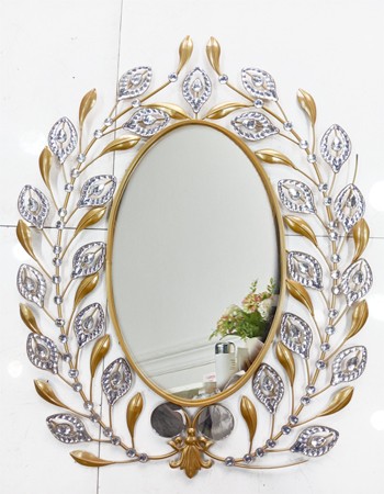 Large Oval Mirror Wall Mounted Glass Vanity Make Up . Metal Frame