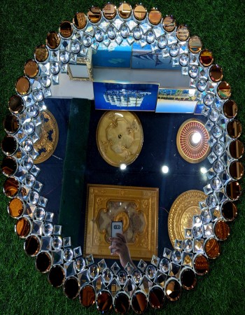 Large Round Mirror Wall Mounted Glass Vanity Make Up .Stone