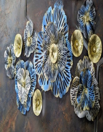 Ethnic Handcrafted Metal Wall Art Iron Wall Hanging Home Decoration Perfect for Living Room Hotel (Multicolor)