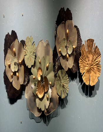 Ethnic Handcrafted Metal Wall Art Iron Wall Hanging Home Decoration Perfect for Living Room Hotel (Multicolor)