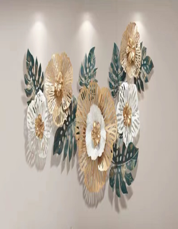 Ethnic Handcrafted Metal Wall Art Iron Wall Hanging Home Decoration Perfect for Living Room Hotel (Multicolor)