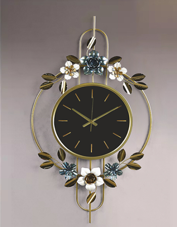 Modern Metal Wall Clock with 3D Creative Ginkgo Leaf Design - Home Decor and Kitchen Gift