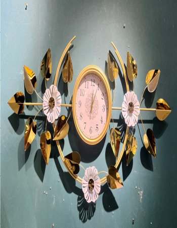 Modern Metal Wall Clock with 3D Creative Ginkgo Leaf Design - Home Decor and Kitchen Gift