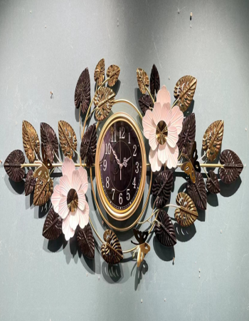 Modern Metal Wall Clock with 3D Creative Ginkgo Leaf Design - Home Decor and Kitchen Gift