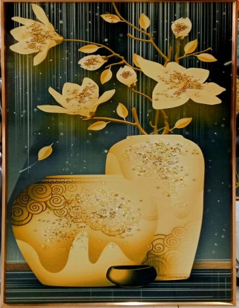 Golden Flower Vase