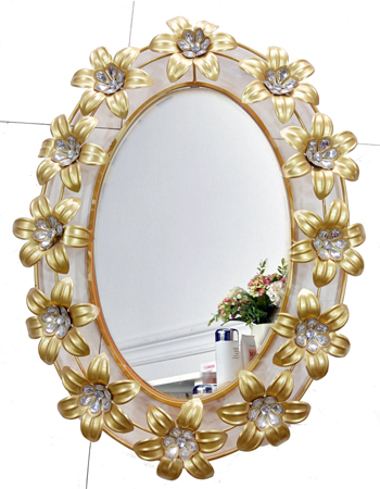 Large Oval Mirror Wall Mounted Glass Vanity Make Up . Metal Frame