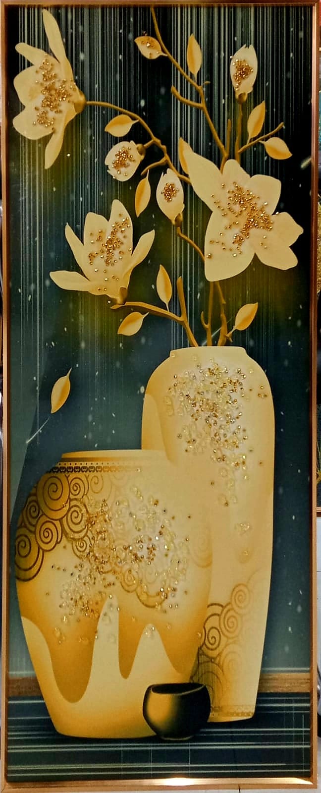 Golden Flower Vase