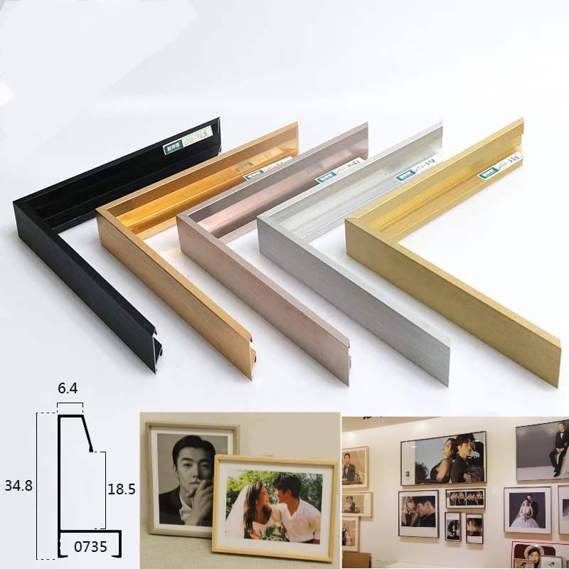 Gold ,Black ,DIY Metal Poster Frame Classic Aluminum Diamond Painting Photo Frames For Wall Art Decor Unassembled Frame No Glass